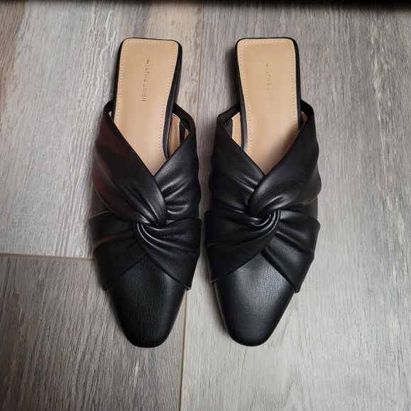NEW 14th & Union Knotted Black Mules - Picture 2 of 6